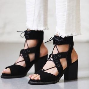 Free People Black Heels